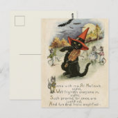Carte postale vintage Halloween (Devant / Derrière)