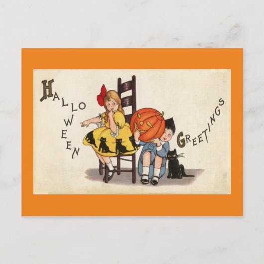 Carte postale vintage Halloween (Devant)