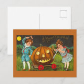 Carte postale vintage Halloween (Devant / Derrière)