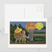 Carte postale vintage Halloween (Devant / Derrière)