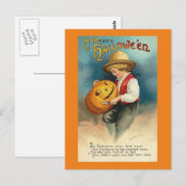 Carte postale vintage Halloween (Devant / Derrière)