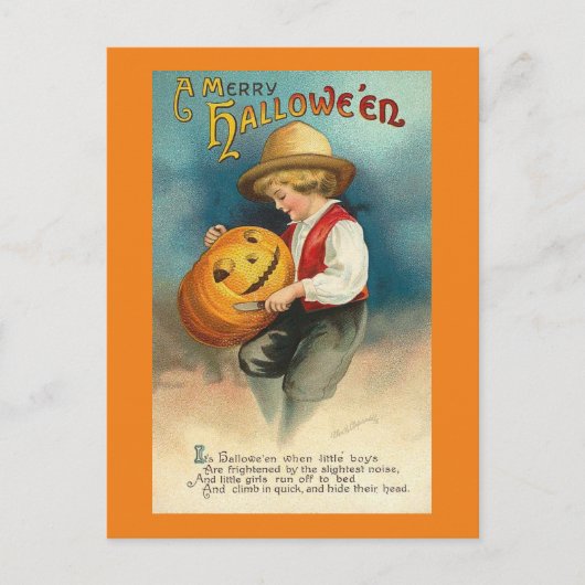 Carte postale vintage Halloween (Devant)