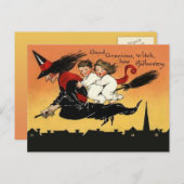 Carte postale vintage Halloween Art (Devant / Derrière)
