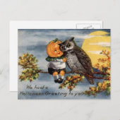 Carte postale vintage Halloween Art (Devant / Derrière)