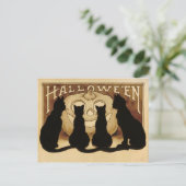 Carte postale vintage Halloween Cats (Debout devant)