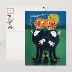 Carte postale vintage Halloween Cronies