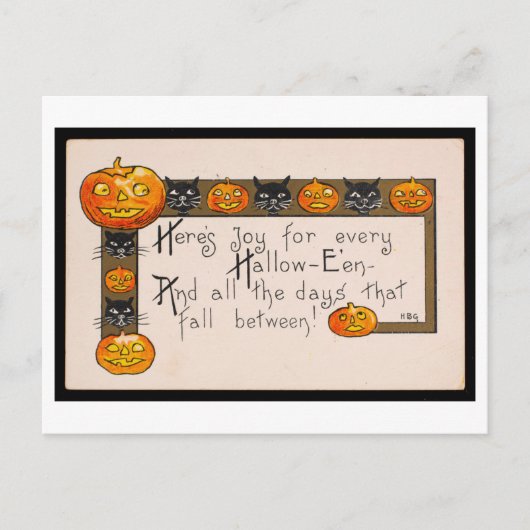 Carte postale vintage Halloween Joy (Devant)