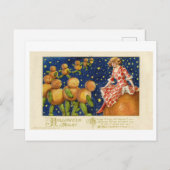 Carte postale vintage Halloween Poem (Devant / Derrière)