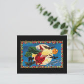 Carte postale vintage Halloween Spirit Witch (Debout devant)