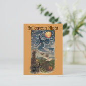 Carte postale vintage Halloween Starry Night (Debout devant)