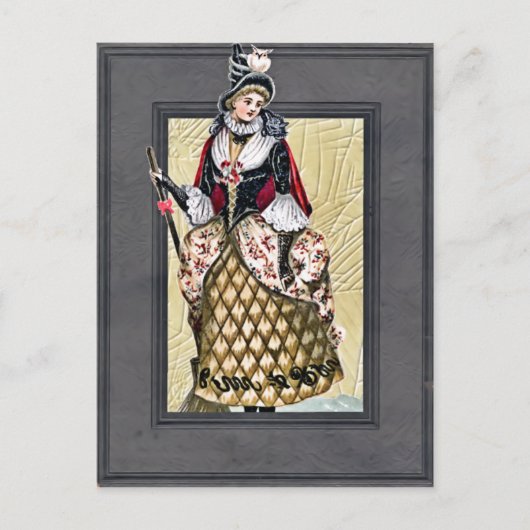 Carte postale vintage Halloween Witch (Devant)