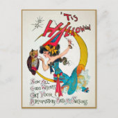 Carte postale vintage Halloween Witch (Devant)