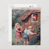 Carte Postale Vintage Hansel et Gretel 1906 (Devant / Derrière)