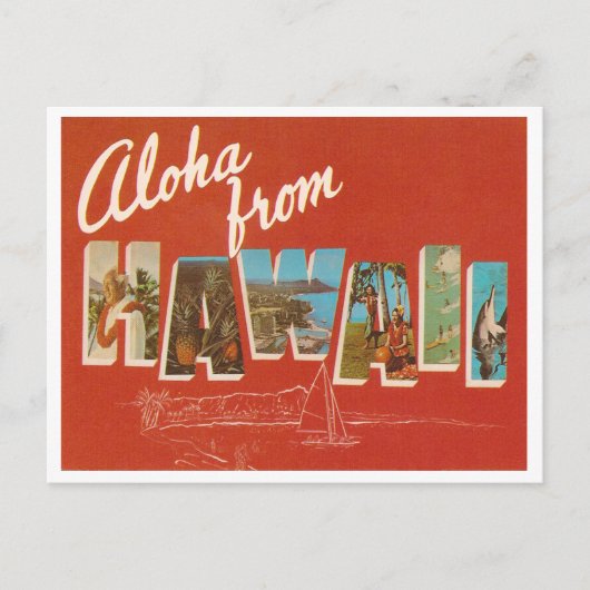 Carte Postale Vintage Hawaii (Devant)