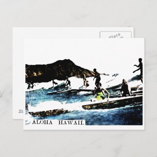 Carte Postale Vintage Hawaii (Devant / Derrière)