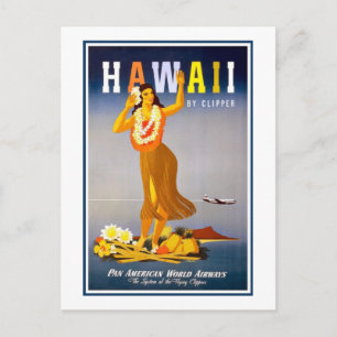 Carte postale Vintage Hawaii