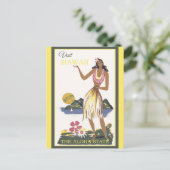 Carte Postale Vintage Hawaii Aloha Hula Dancer Voyage (Debout devant)