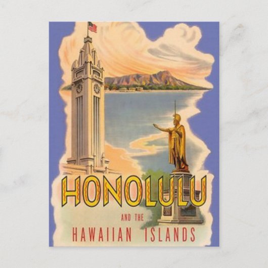 Carte Postale Vintage Hawaii, États-Unis - (Devant)