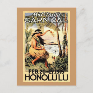 Carte Postale Vintage Hawaii, États-Unis -
