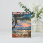 Carte Postale Vintage Hawaii, États-Unis - (Debout devant)