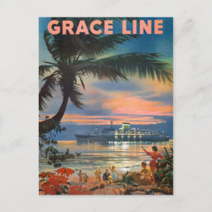 Carte Postale Vintage Hawaii, États-Unis -