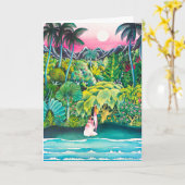 Carte postale vintage Hawaii Travel Poster (Fleur jaune)