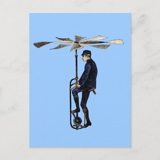 Carte Postale Vintage hélicoptère victorien contre-attaque (Devant)
