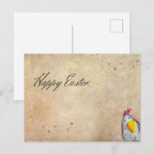 Carte postale vintage Hen Happy Pâques (Devant / Derrière)