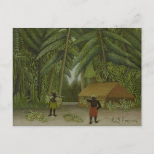 Carte Postale Vintage Henri Rousseau Récolte de bananes