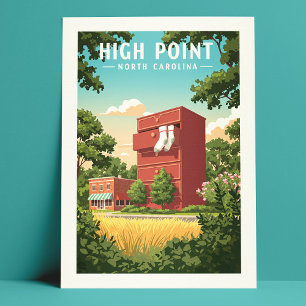 Carte Postale Vintage High Point Caroline du Nord