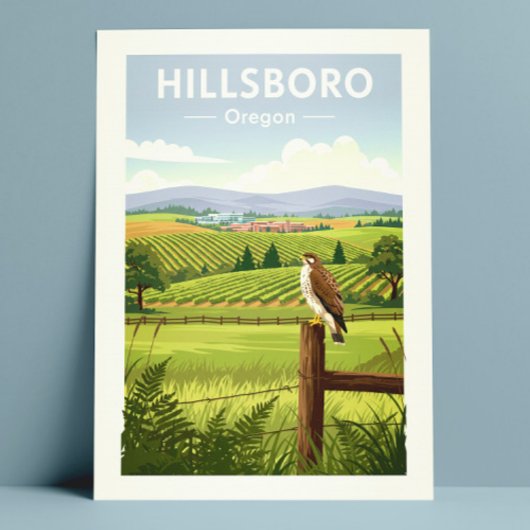 Carte Postale Vintage Hillsboro Oregon