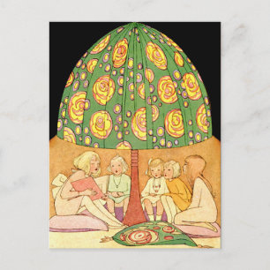 CARTE POSTALE VINTAGE HISTOIRES GHOST PARTY HALLOWE'EN