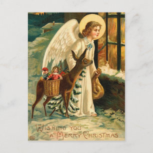 Carte postale vintage Holiday Angel