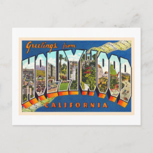 Carte postale Vintage Hollywood California