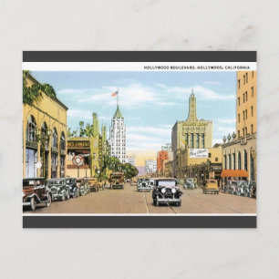 Carte postale Vintage Hollywood, Californie