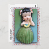 Carte Postale Vintage Holt Howard Hula Gal (Devant / Derrière)