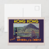 Carte Postale Vintage Hong Kong Travel (Devant / Derrière)
