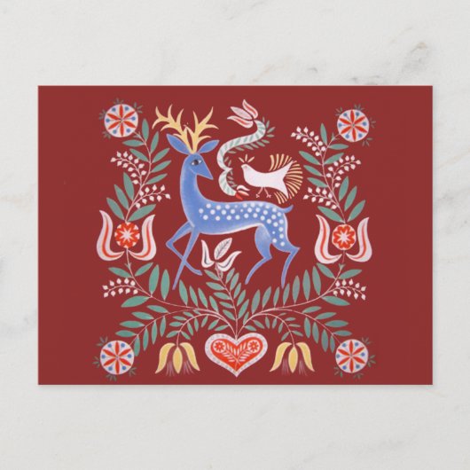 Carte Postale Vintage hongrois Deer Motif (Devant)
