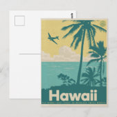 Carte postale vintage Honolulu Aviation Travel (Devant / Derrière)