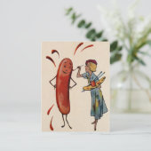 Carte postale vintage Hot Dog (Debout devant)