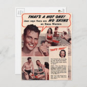 Carte postale vintage Hot Dog Ad (Devant / Derrière)