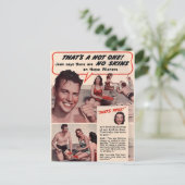 Carte postale vintage Hot Dog Ad (Debout devant)