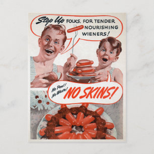 Carte postale vintage Hot Dog Ad