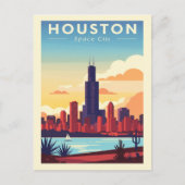 Carte Postale Vintage Houston (Devant)