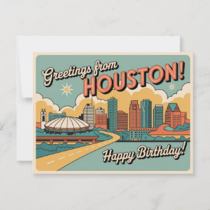 Carte postale vintage Houston   Salutations de Hou