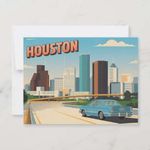 Carte postale vintage Houston   Salutations de Hou