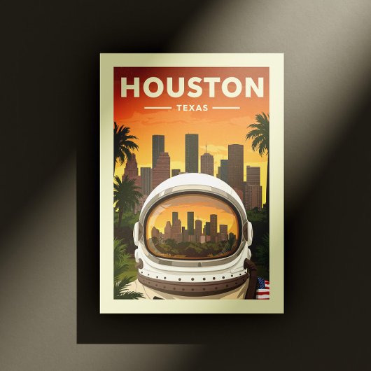 Carte Postale Vintage Houston Texas