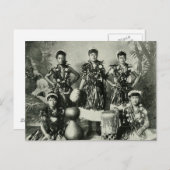 Carte Postale Vintage Hula Portait (Devant / Derrière)