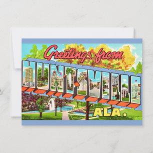 Carte postale Vintage Huntsville Alabama