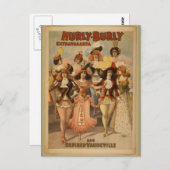 Carte Postale Vintage : Hurly Burly Extravaganza, 1899 (Devant / Derrière)